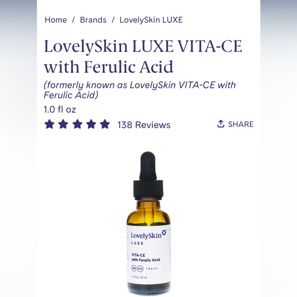 LovelySkin LUXE VITA-CE with Ferulic Acid